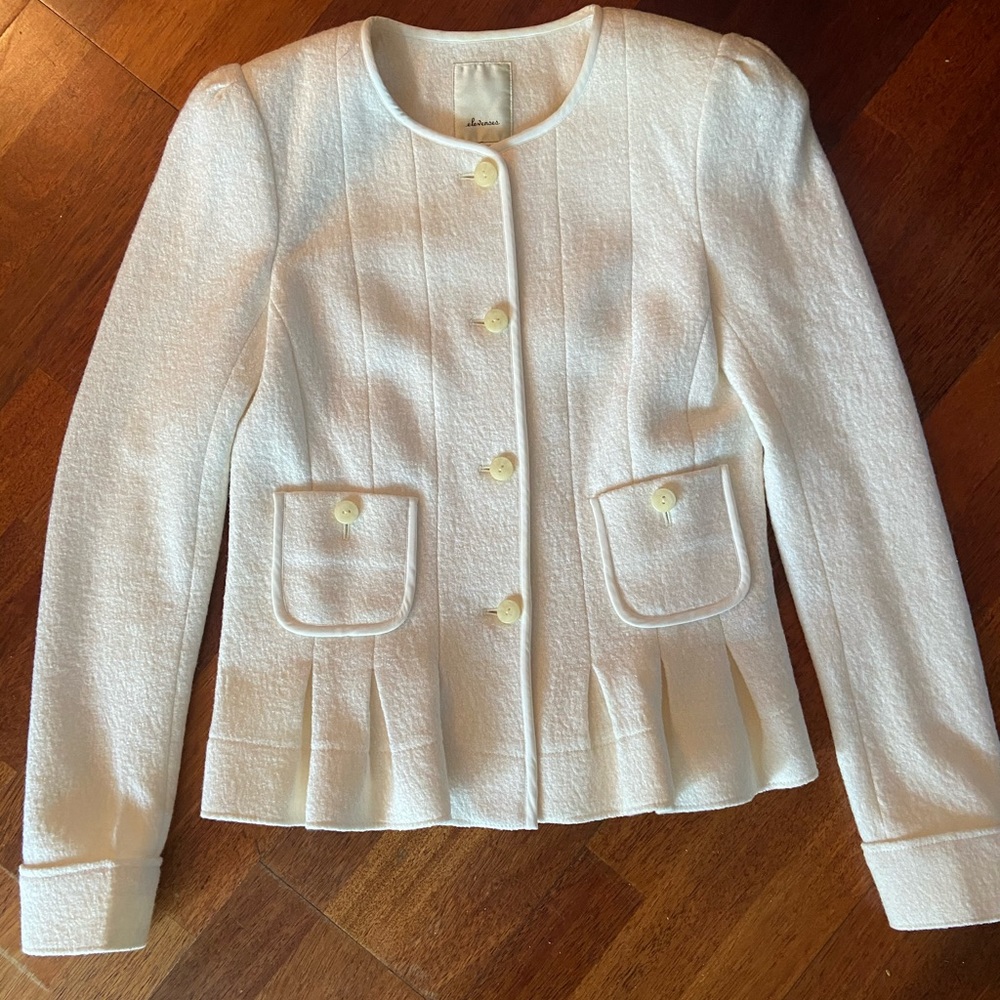 Ivory wool jacket from Anthropologie